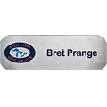 1" x 3" Aluminum Name Badge w/Full Color Imprint & Personalization